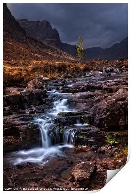 Bealach na Ba Russell Burn NC500 Scotland. Print by Barbara Jones
