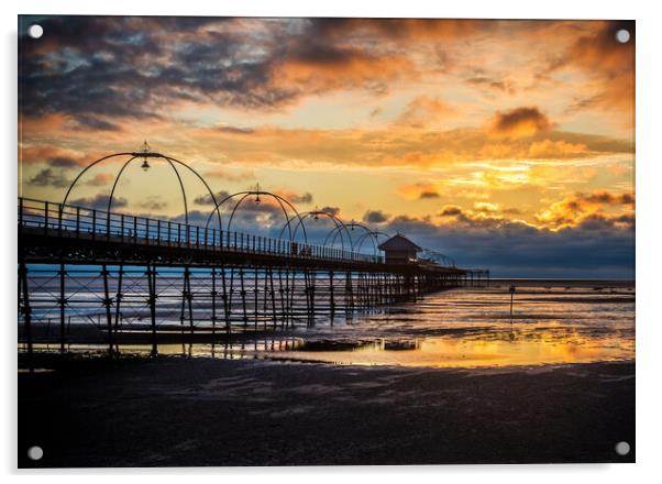 Southport Pier Acrylic by Peter Jarvis