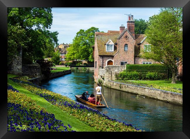 River Stour at Canterbury Framed Print by Peter Jarvis
