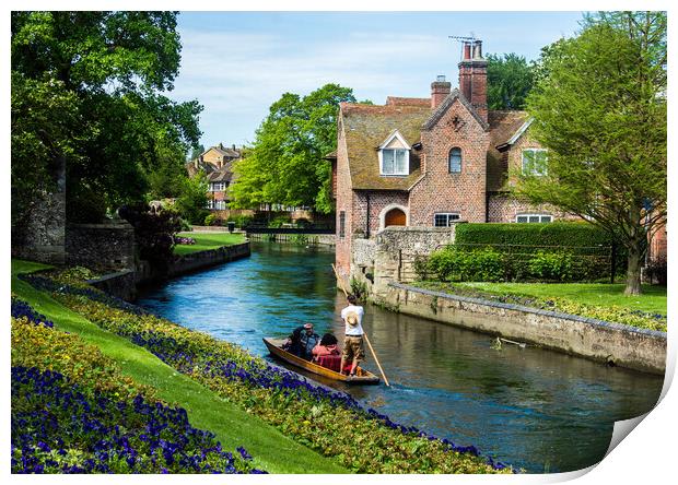 River Stour at Canterbury Print by Peter Jarvis