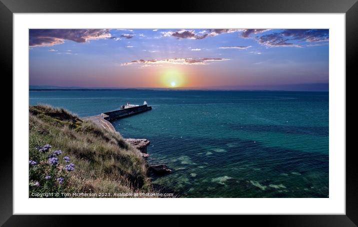 "Dramatic Sunset Over Burghead Bay" Framed Mounted Print by Tom McPherson