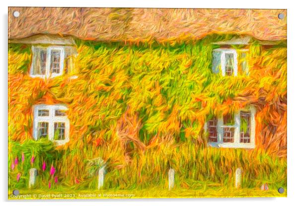 Thatched Cottage Dream Art Acrylic by David Pyatt