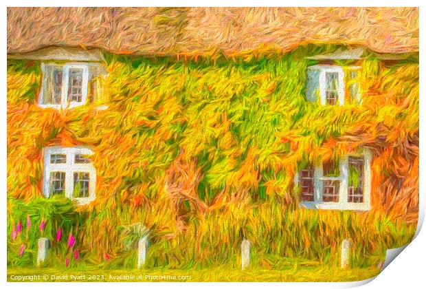 Thatched Cottage Dream Art Print by David Pyatt