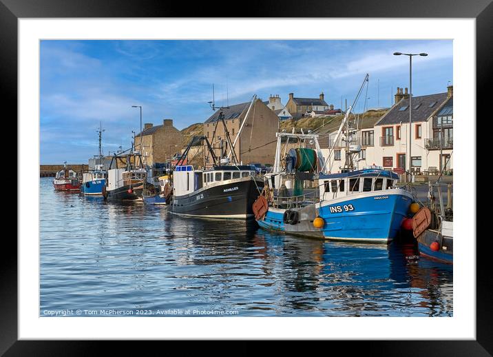 Fishing Boats at Burghead Harbour Framed Mounted Print by Tom McPherson