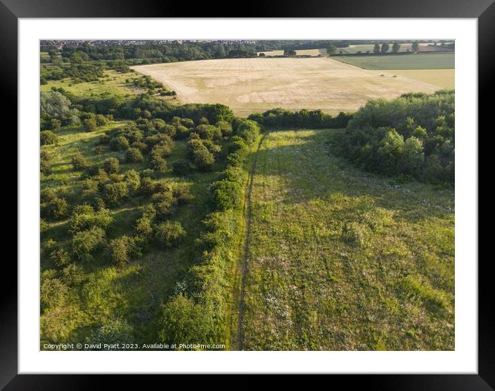 English Countryside Aerial Vista Framed Mounted Print by David Pyatt