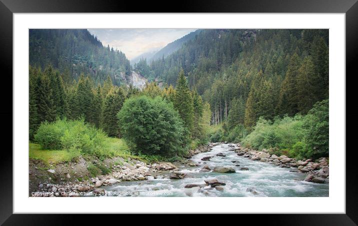 Krimml Waterfalls in Austria  Framed Mounted Print by Chris Mobberley