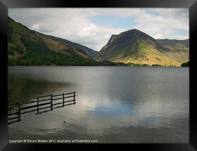 Buttermere and Fleetwith Pike. Framed Print by Steven Watson