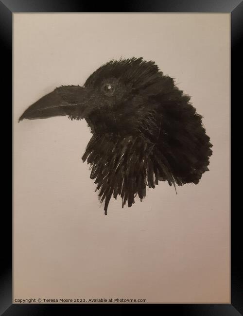 Raven Framed Print by Teresa Moore