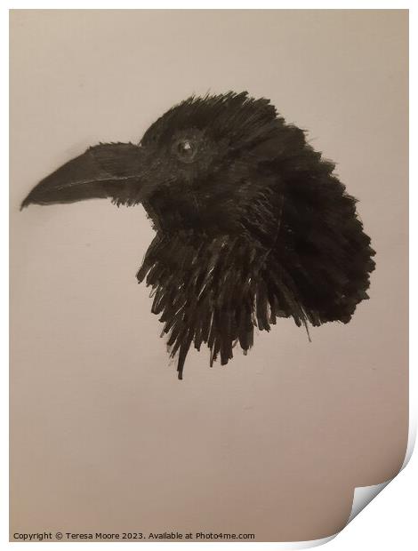 Raven Print by Teresa Moore