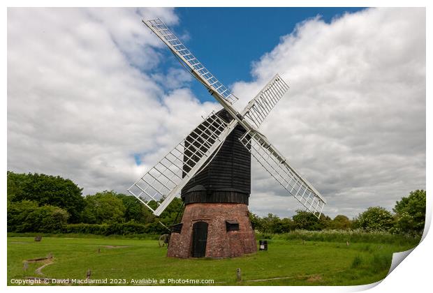 Avoncroft Windmill Print by David Macdiarmid