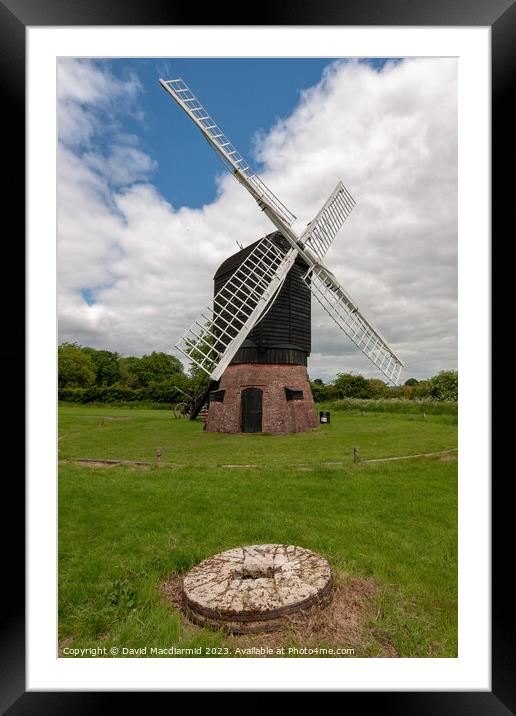 Avoncroft Windmill & Millstone Framed Mounted Print by David Macdiarmid
