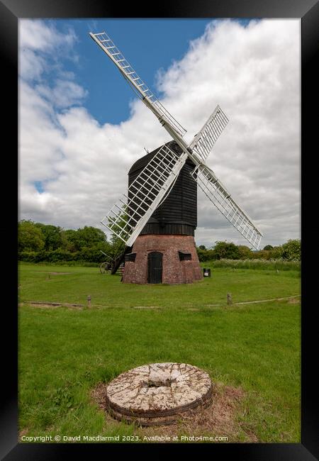 Avoncroft Windmill & Millstone Framed Print by David Macdiarmid