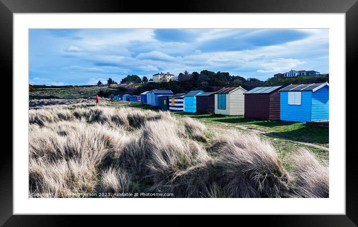 Vibrant Rows of Hopeman Beach Huts Framed Mounted Print by Tom McPherson