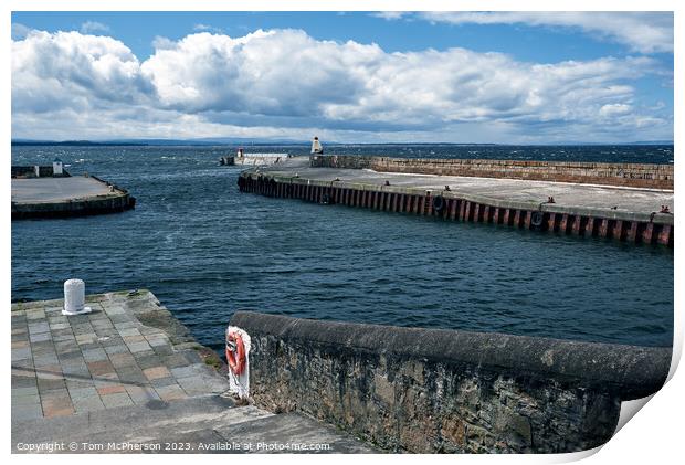 "Lighthouse Haven: The Iconic Burghead Pier" Print by Tom McPherson