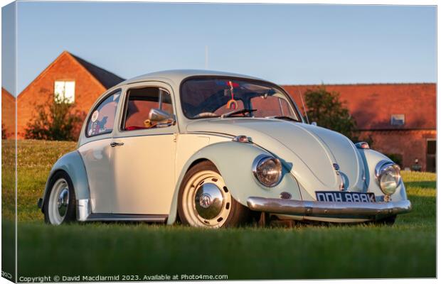 The Iconic VW Beetle Canvas Print by David Macdiarmid