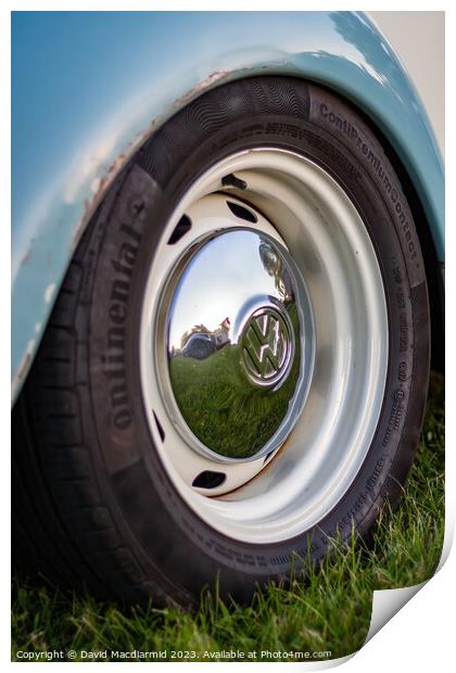 The Iconic VW Beetle Print by David Macdiarmid