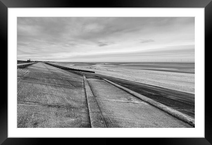 Path down to Meols beach Framed Mounted Print by Jason Wells