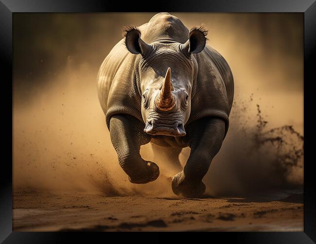 Rhinoceros Framed Print by Steve Smith
