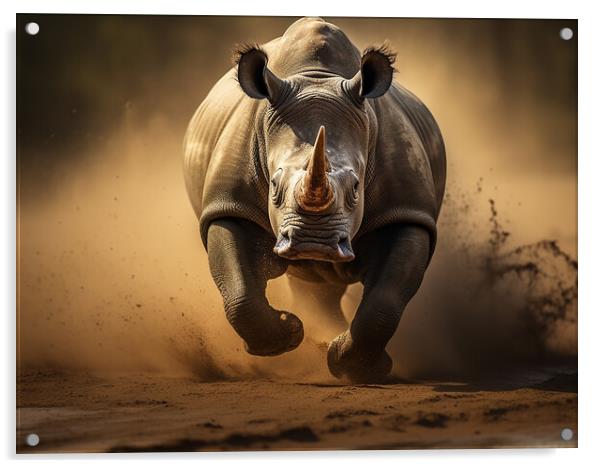 Rhinoceros Acrylic by Steve Smith