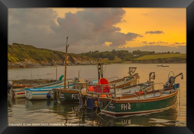 Cornish Fishing Boats  Framed Print by Ian Stone