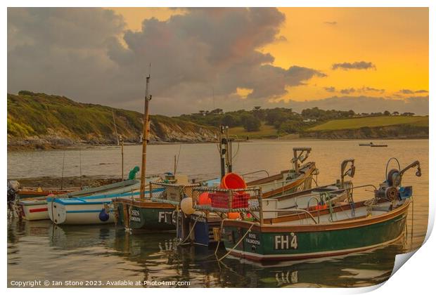 Cornish Fishing Boats  Print by Ian Stone