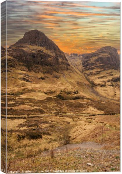 Scotland's Tranquil Glencoe Vista Canvas Print by Gilbert Hurree