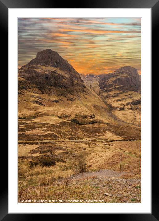 Scotland's Tranquil Glencoe Vista Framed Mounted Print by Gilbert Hurree