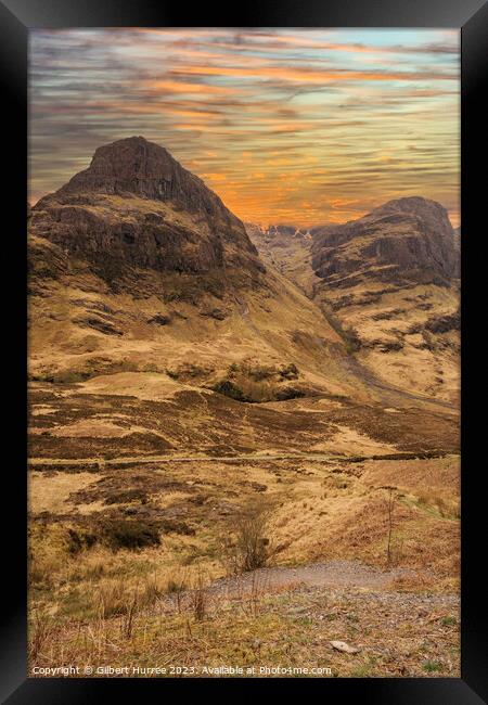 Scotland's Tranquil Glencoe Vista Framed Print by Gilbert Hurree