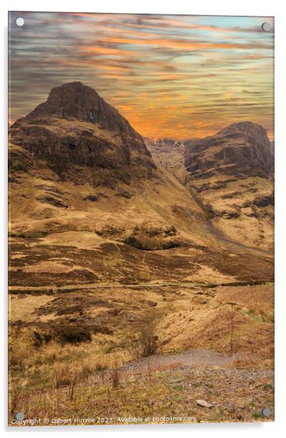Scotland's Tranquil Glencoe Vista Acrylic by Gilbert Hurree