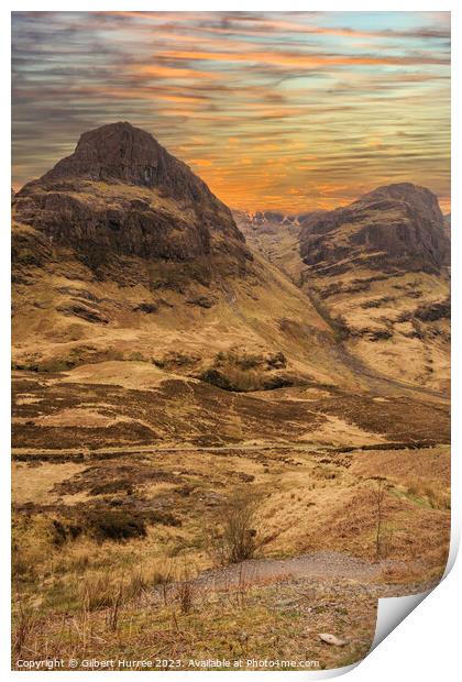 Scotland's Tranquil Glencoe Vista Print by Gilbert Hurree