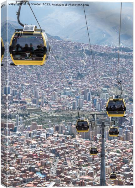 La Paz city view Canvas Print by Jo Sowden