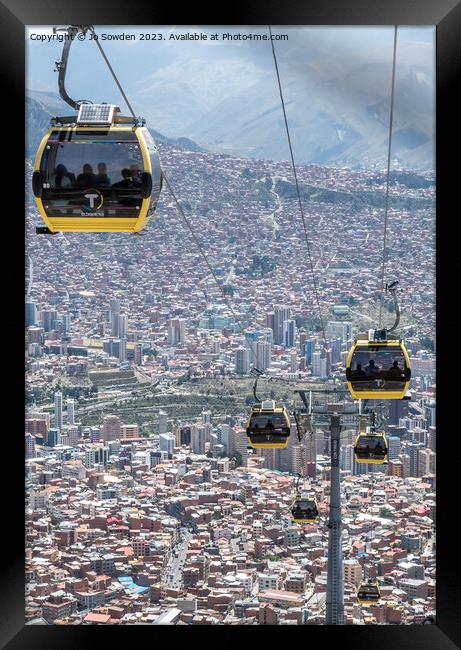 La Paz city view Framed Print by Jo Sowden
