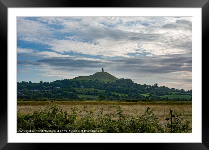 Glastonbury Tor & St Michael's Tower Framed Mounted Print by David Macdiarmid