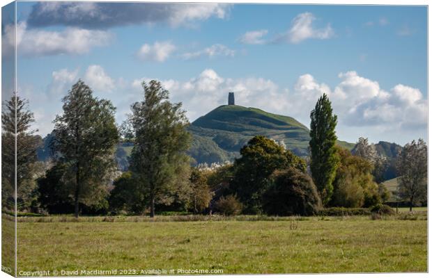 Glastonbury Tor & St Michael's Tower Canvas Print by David Macdiarmid