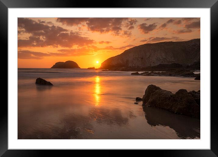 Traeth Llyfn, Abereiddy, Pembrokeshire Framed Mounted Print by Sandra Kepkowska