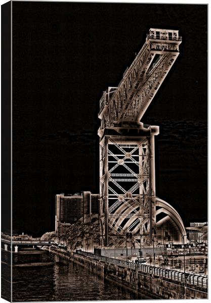 Finnieston crane, Glasgow Clydeside (abstract) Canvas Print by Allan Durward Photography