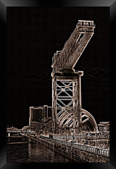 Finnieston crane, Glasgow Clydeside (abstract) Framed Print by Allan Durward Photography