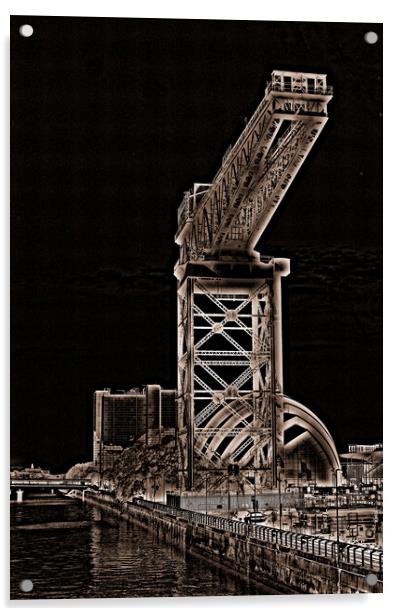 Finnieston crane, Glasgow Clydeside (abstract) Acrylic by Allan Durward Photography
