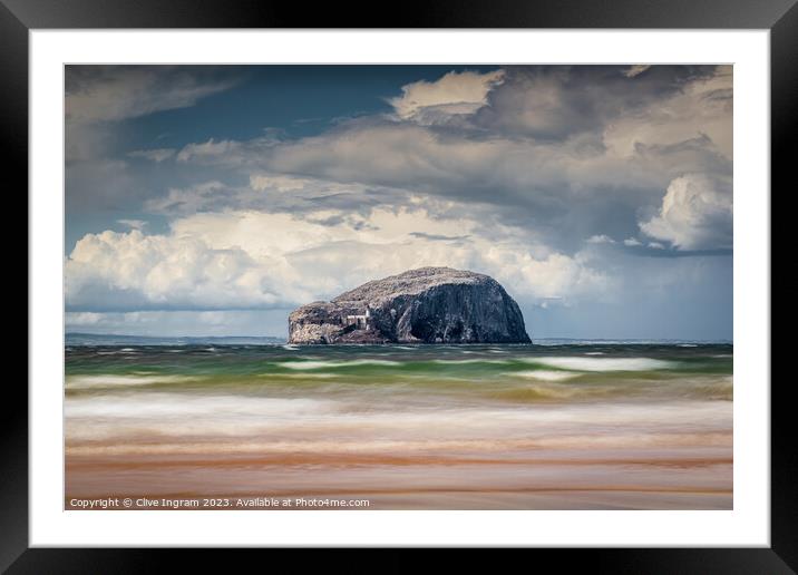 Bass Rock seascape Framed Mounted Print by Clive Ingram