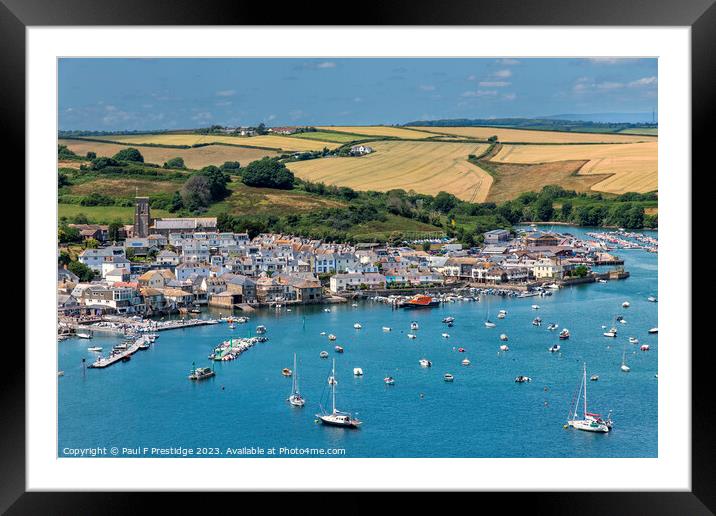Salcombe Harbour in the Summer Framed Mounted Print by Paul F Prestidge