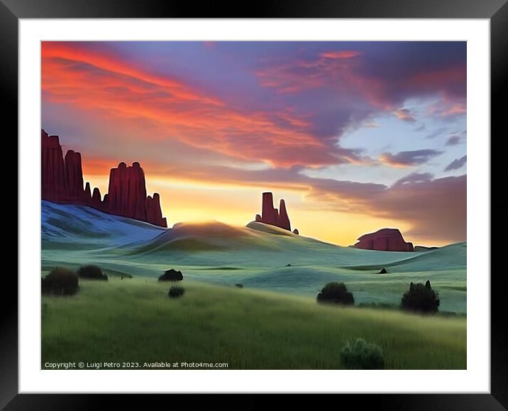 A Fiery Symphony of Nature Framed Mounted Print by Luigi Petro