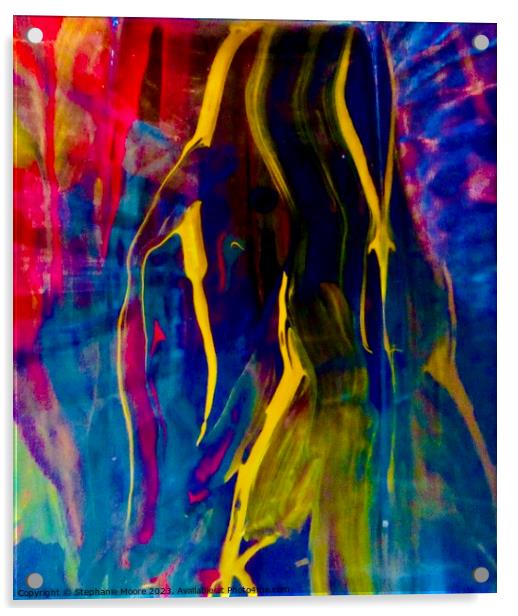 Abstract 677 Acrylic by Stephanie Moore
