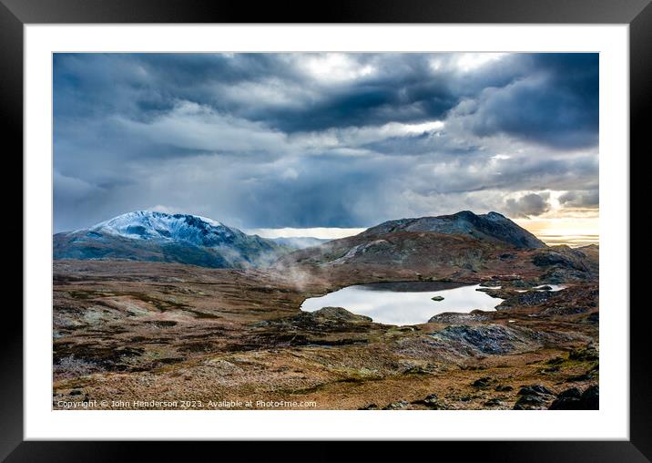 Cnicht and the Moelwyns. Framed Mounted Print by John Henderson