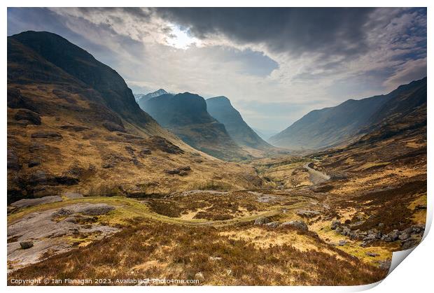 Glencoe, The Scottish Highlands Print by Ian Flanagan