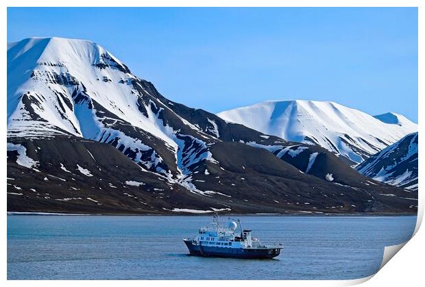 Arctic Mountains on Spitsbergen Island in Svalbard Print by Martyn Arnold