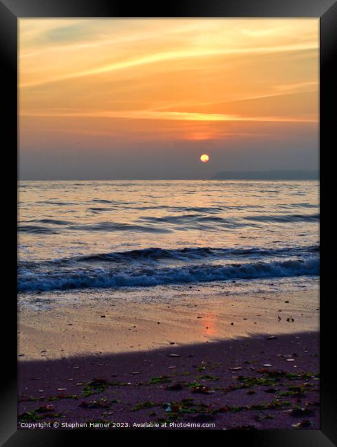 Fiery Sunrise Framed Print by Stephen Hamer