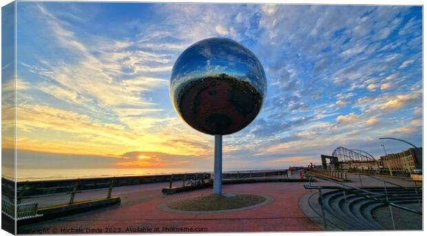 Mirror Ball, Blackpool Canvas Print by Michele Davis