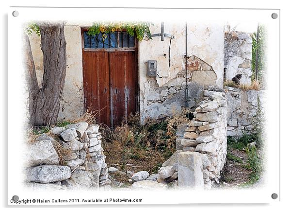 HOUSE AT APTERA Acrylic by Helen Cullens