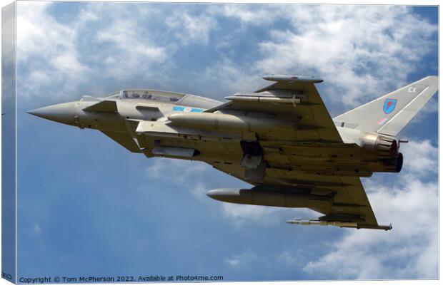 "Aerial Symphony: Eurofighter Typhoon T3 ZK381" Canvas Print by Tom McPherson