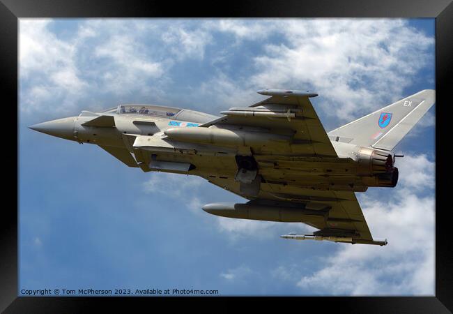"Aerial Symphony: Eurofighter Typhoon T3 ZK381" Framed Print by Tom McPherson